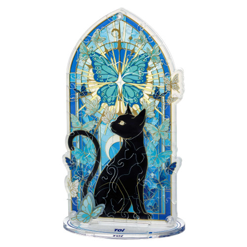 Puzzle transparence  chat & papillons (4)