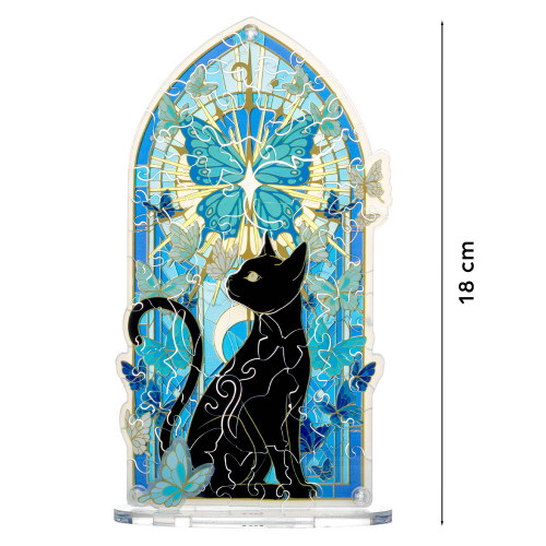 Puzzle transparence  chat & papillons (7)