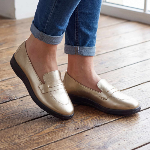 Mocassins cuir doré (7)