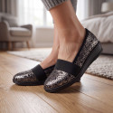 Ballerines argentées cuir (7)