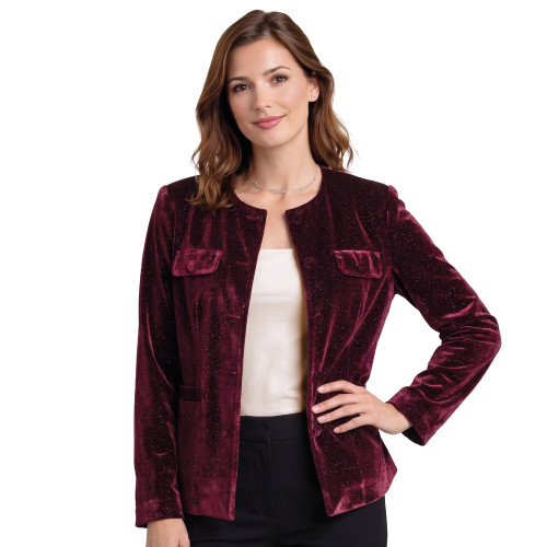 Veste velours Grenat