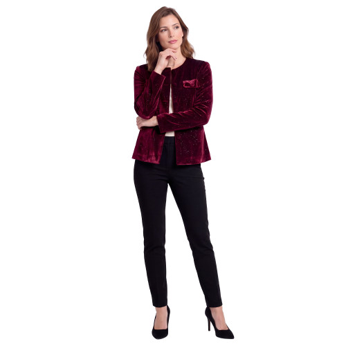 Veste velours Grenat (2)