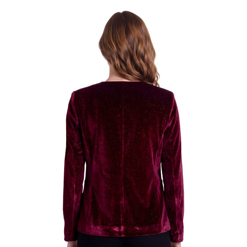 Veste velours Grenat (3)