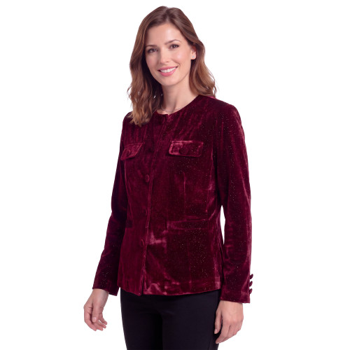 Veste velours Grenat (4)