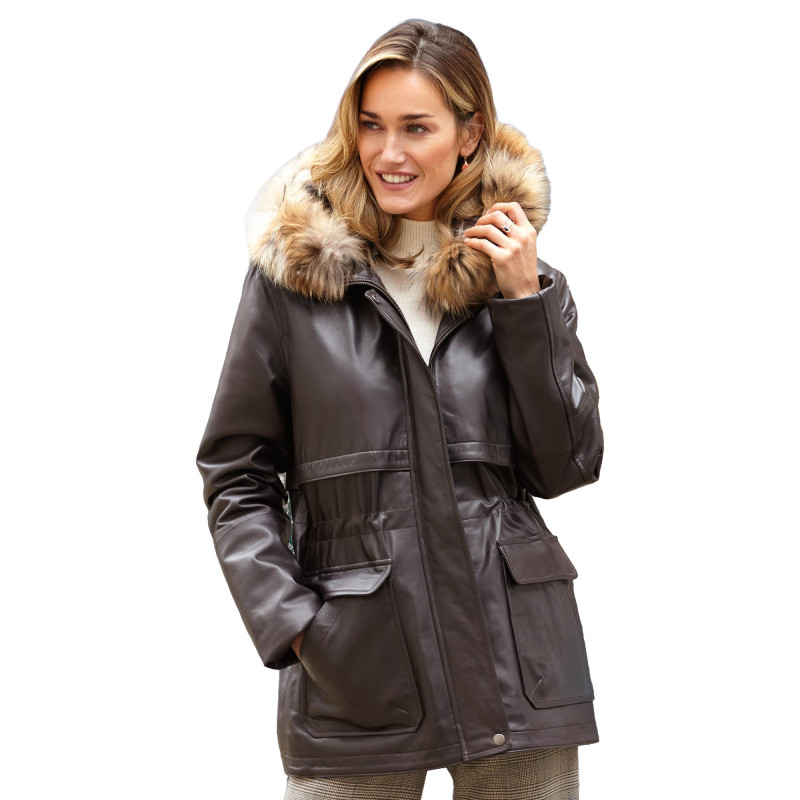 Parka cuir d’agneau