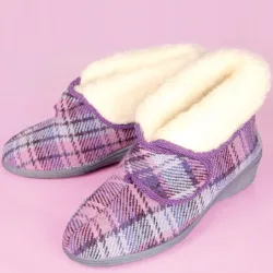 Chaussons fourrés laine