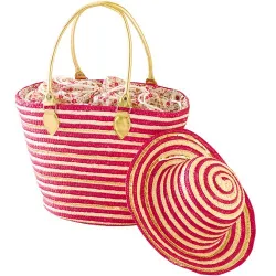 Sac et chapeau en paille