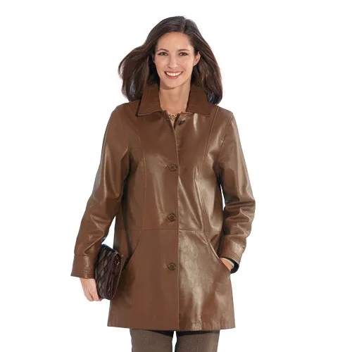 Manteau 3/4 cuir d’agneau