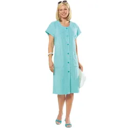 Robe éponge fleurs Turquoise