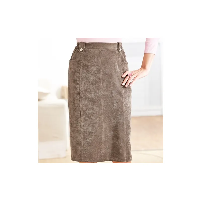 Jupe velours microfibre
