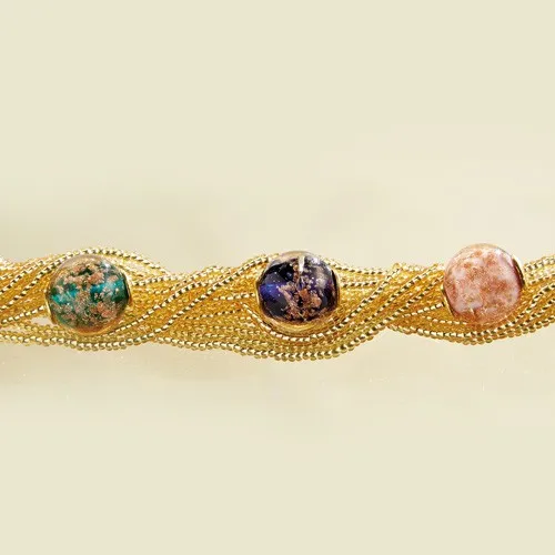 Bracelet Murano «rivière d’or»