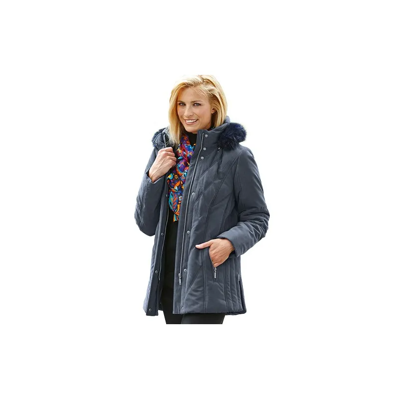 Parka Micromoss bleu nuit