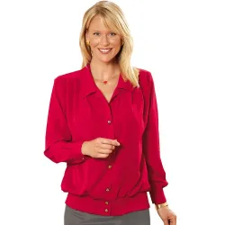Chemisier blouson microfibre Rouge