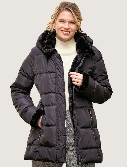 Doudoune matelassée «fourrure»