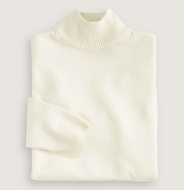 Pull mérinos à col cheminée