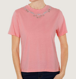 Tee-shirt broderies et strass